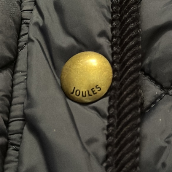 Joules navy blue quilted zip/snap jacket Sz 12 - Picture 5 of 13